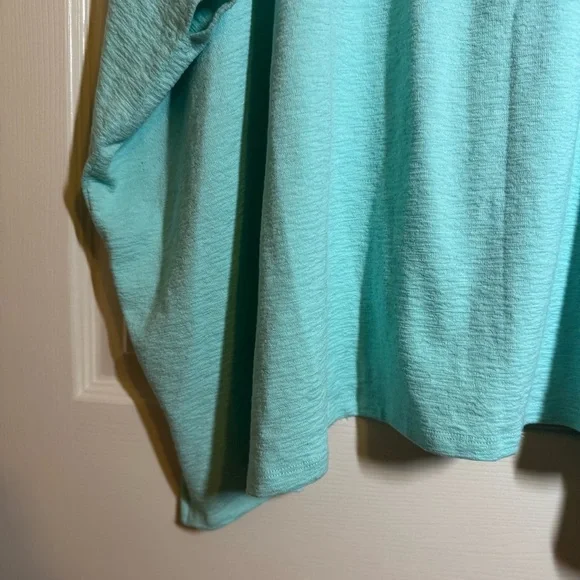 Soft Surroundings Aqua Blue Knit Top Size L/XL - Picture 9 of 11